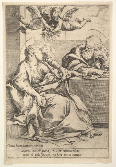 La Sacra Famiglia con due angeli da Guido Reni