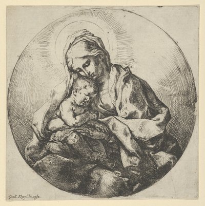 La Vergine che tiene il Cristo bambino con le dita della mano destra nascoste, ca 1600-1640 da Guido Reni