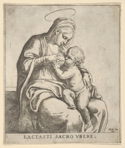 La Vergine che allatta il Bambino Gesù da Guido Reni