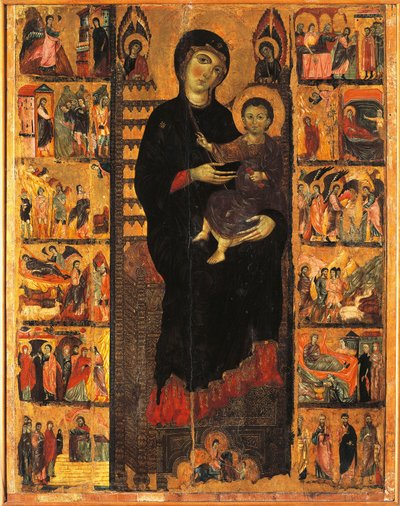 Maestà (dettaglio) da Guido da Siena
