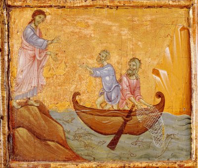 Pesca miracolosa (dettaglio) da Guido da Siena