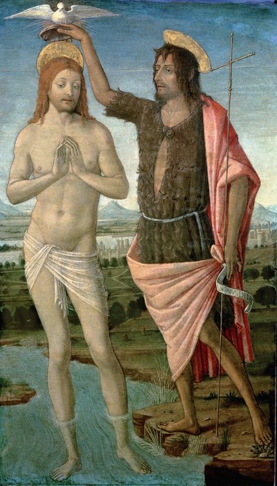 Il battesimo di Cristo, 1486 da Guidoccio di Giovanno Cozzarelli