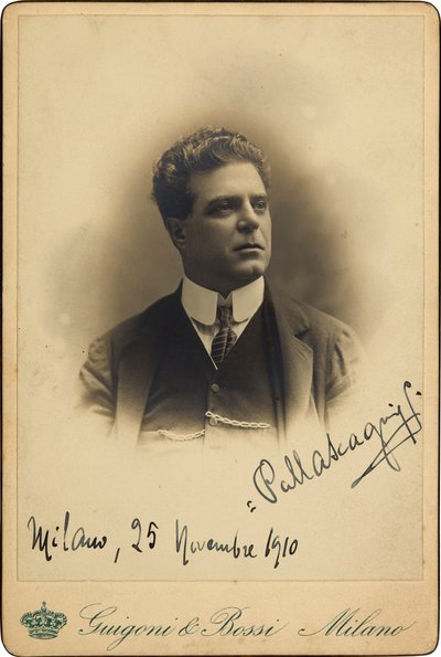 Ritratto del compositore Pietro Mascagni da Guigoni and Bossi.