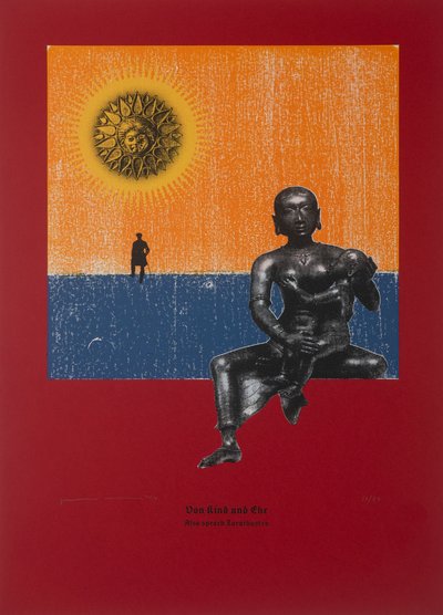 Sul bambino e il matrimonio, Così parlò Zarathustra, 2024 (xilografia e serigrafia) da Guilherme Pontes