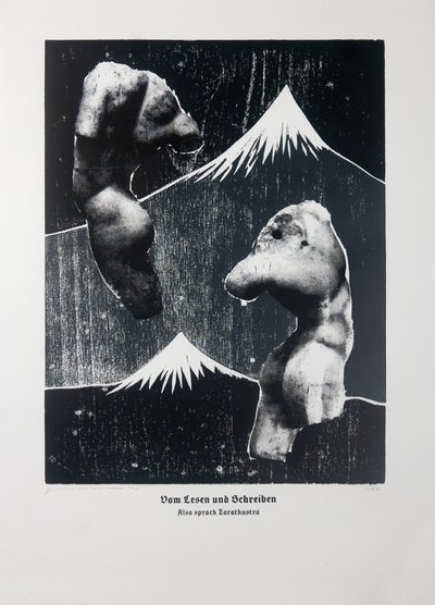 Sul leggere e scrivere (bianco), Così parlò Zarathustra, 2023 da Guilherme Pontes