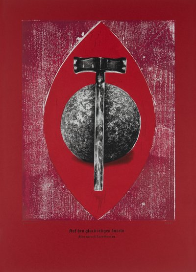 Sulle isole benedette, Così parlò Zarathustra, 2024 (xilografia e serigrafia) da Guilherme Pontes