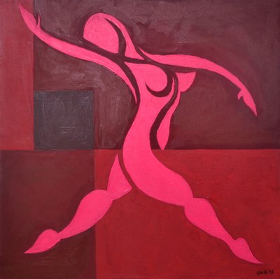 Studio di figura in spazio cubico versione rosa, 2015 da Guilherme Pontes