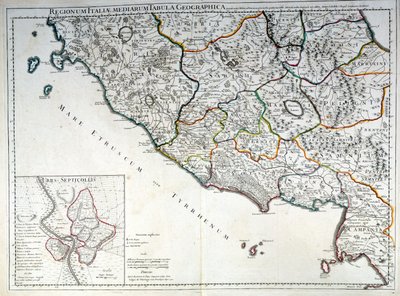 Mappa storica della regione italiana dove vivevano gli Etruschi dopo l