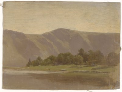 Fiume ai piedi di una montagna da Guillaume Anne van der Brugghen