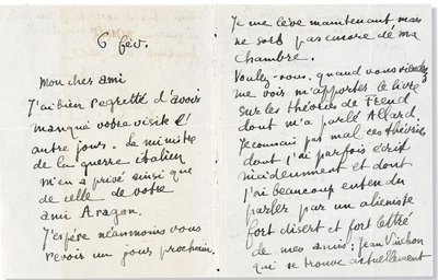 Lettera a Andre Breton, 1918 da Guillaume Apollinaire