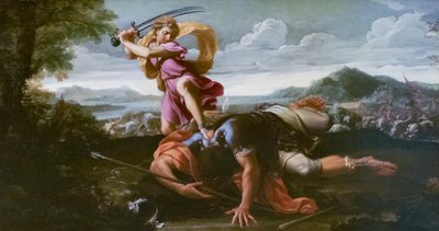 Davide e Golia, fine 1650 da Guillaume Courtois
