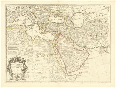 Carta geografica del 1701 - Carta della Turchia, dell