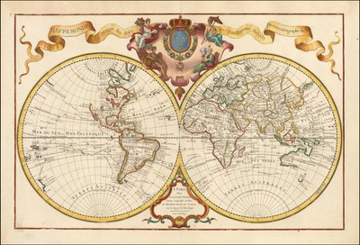 Mappa del mondo del 1720 - Mappemonde a l