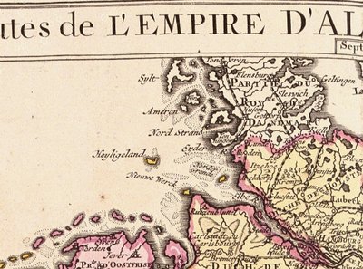 (dettaglio) Helgoland da una mappa dell