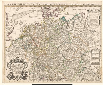 Mappa della Germania da Guillaume Delisle