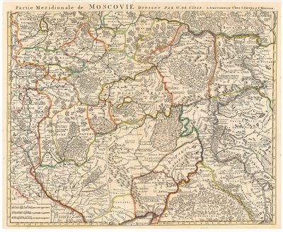 Mappa della Moscovia da Guillaume Delisle