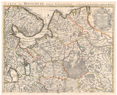 Mappa della Moscovia da Guillaume Delisle