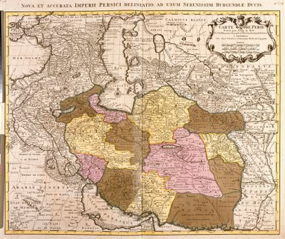 Mappa della Persia (incisione) da Guillaume Delisle