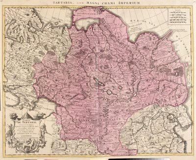 Mappa della Tartaria (Asia Centrale, Siberia, Turkestan, Mongolia e Manciuria) (incisione) da Guillaume Delisle