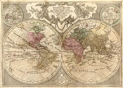 Mappa totius mundi - adornata juxta observationes dnn. academiae regalis scientiarum et nonnullorum aliorum secundum annotationes recentissimas LOC 2006627254 da Guillaume Delisle