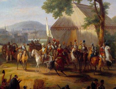 Re Enrico IV lascia la sua tenda (dettaglio) da Guillaume Frederic Ronmy
