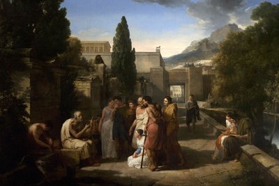Omero canta la sua Iliade alla Porta di Atene, 1811 da Guillaume Guillon Lethière