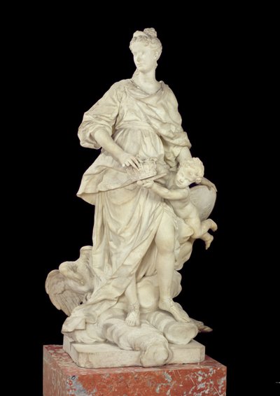 Marie Leszczynska (1703-68) come Giunone, 1731 (marmo) da Guillaume I Coustou
