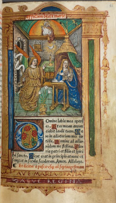 Libro delle Ore stampato Uso di Roma: fol. 25r, L