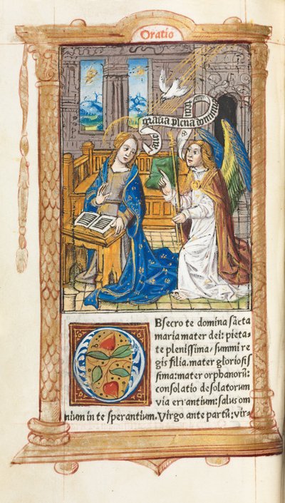 Libro delle Ore stampato Uso di Roma: fol. 60v, L