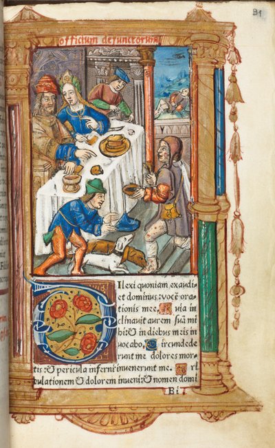 Libro delle Ore stampato Uso di Roma: fol. 73r, Lazzaro, 1510 da Guillaume Le Rouge