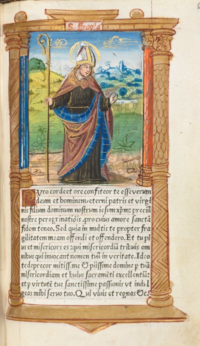 Libro delle Ore stampato Uso di Roma: fol. 96r, Sant