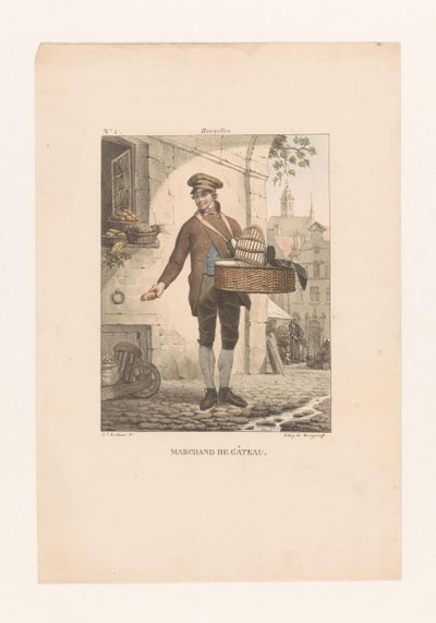 Venditore di dolci a Bruxelles da Guillaume Philidor Van den Burggraaff