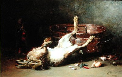 Natura morta con lepre e calderone, 1886 da Guillaume Romain Fouace