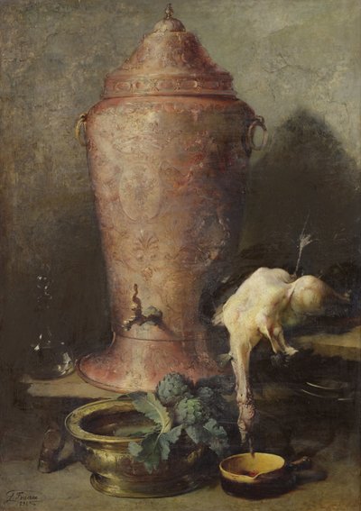 Natura morta con fontana, 1894 da Guillaume Romain Fouace