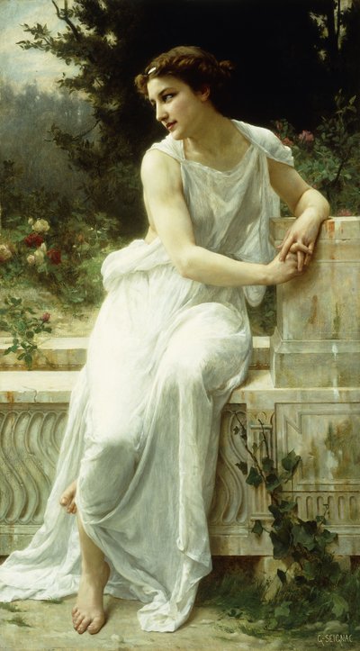 Ragazza di Pompei in un Giardino da Guillaume Seignac