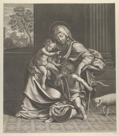 La Vergine seduta con il bambino Cristo in grembo da Guillaume Vallet
