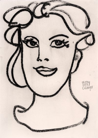 ritratto di donna minimalista da Gunter Langer