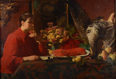 Signora con aragosta da Gustaaf Vanaise