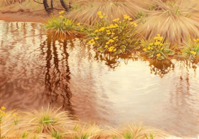 Paesaggio fluviale estivo da Gustaf Edolf Fjaestad