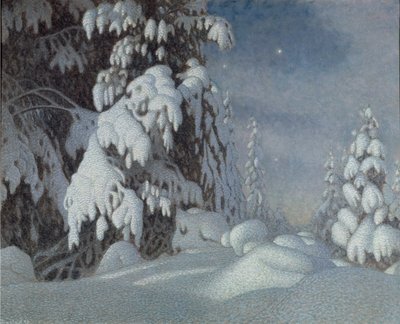 Luce della luna invernale, 1895 da Gustaf Fjaestad