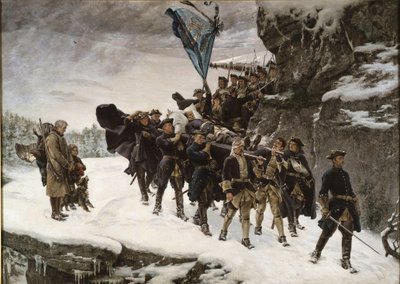 Il trasporto del corpo del re Carlo XII di Svezia da Gustaf Olaf Cederstrom