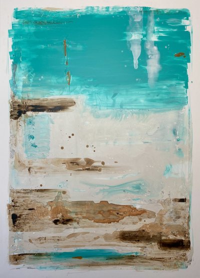 Astratto "Coastal Teal" da Gustaf Tidholm