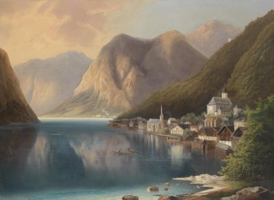 Vista su Hallstadt da Gustav Barbarini
