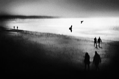 Passeggiata sulla spiaggia sfocata da Gustav Davidsson
