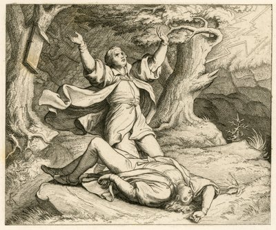 Martin Lutero e il suo amico Alexis (forse era il suo nome) andarono a fare una passeggiata e ci fu un temporale. Alexis fu colpito da un fulmine e morì da Gustav Ferdinand Leopold Konig