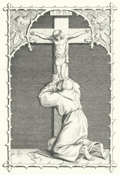 Martin Lutero in tormento spirituale da Gustav Ferdinand Leopold Konig
