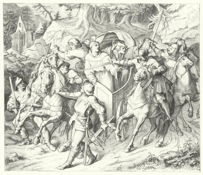 Martin Lutero viene rapito al suo ritorno dalla Dieta di Worms, 1521 da Gustav Ferdinand Leopold Konig