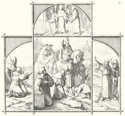 Il viaggio di Martin Lutero a Roma (incisione) da Gustav Ferdinand Leopold Konig
