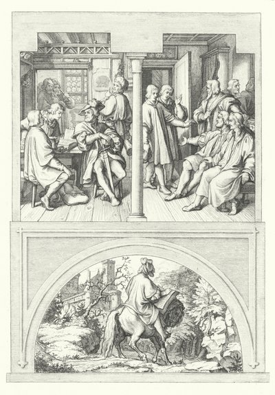 Scene della vita di Martin Lutero (incisione) da Gustav Ferdinand Leopold Konig