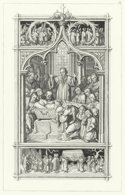 Il funerale di Martin Lutero da Gustav Ferdinand Leopold Konig
